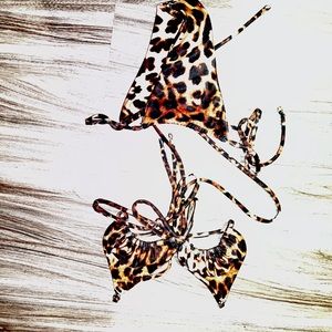 Heart of sun cheetah swim suit